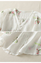Pure Cotton Shirt With Beautiful Embroidered work