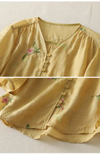 Pure Cotton Shirt With Beautiful Embroidered work