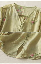 Pure Cotton Shirt With Beautiful Embroidered work