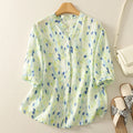 Pure Cotton Women’s Abstract Printed  Top - Summer Wear