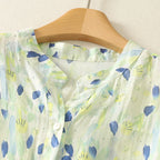 Pure Cotton Women’s Abstract Printed  Top - Summer Wear
