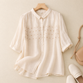 100% Pure Cotton Embroidered Shirt Top