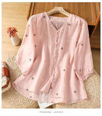 100% Pure Cotton Heart Embroidery  Top