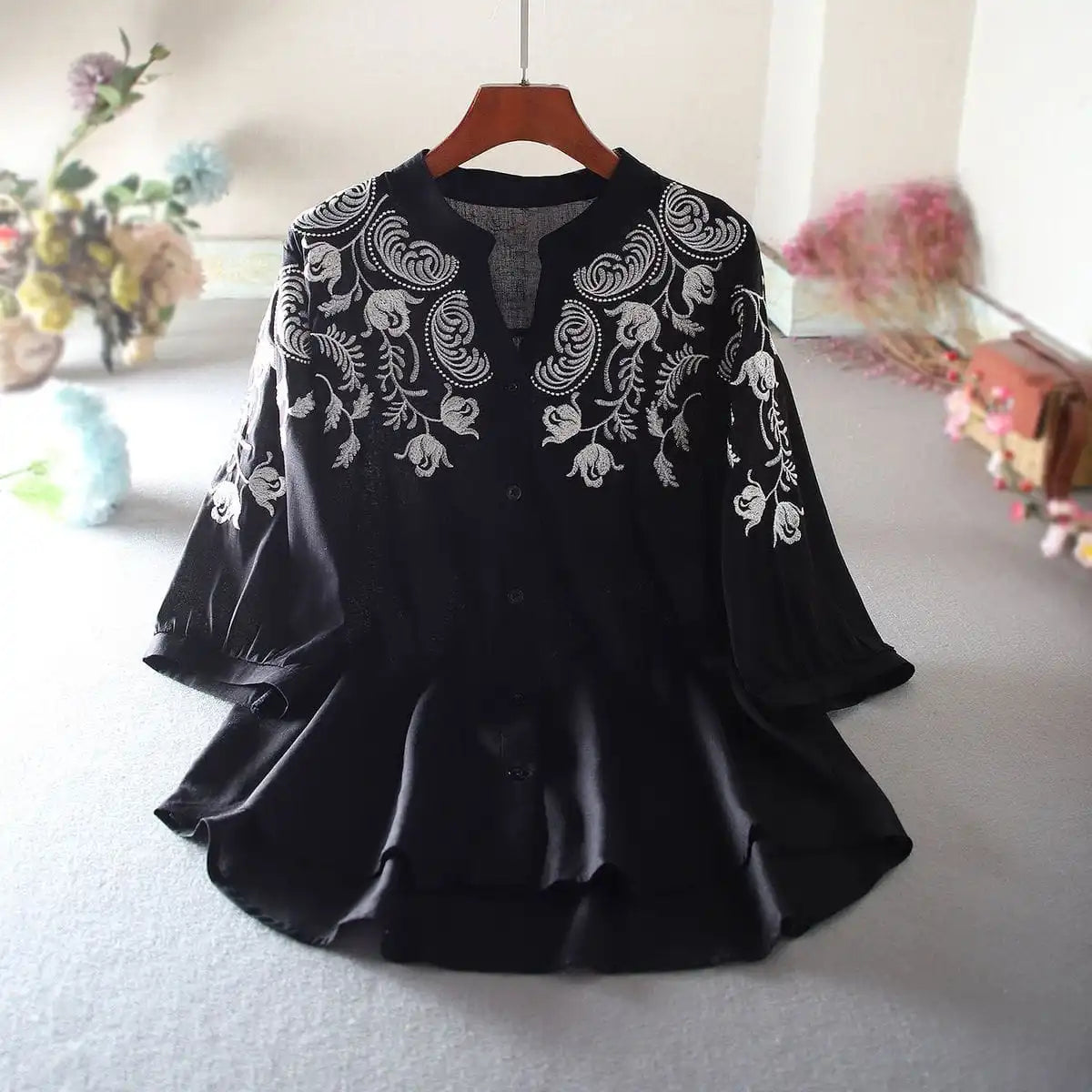 pure cotton Embroidered  Shirt Top