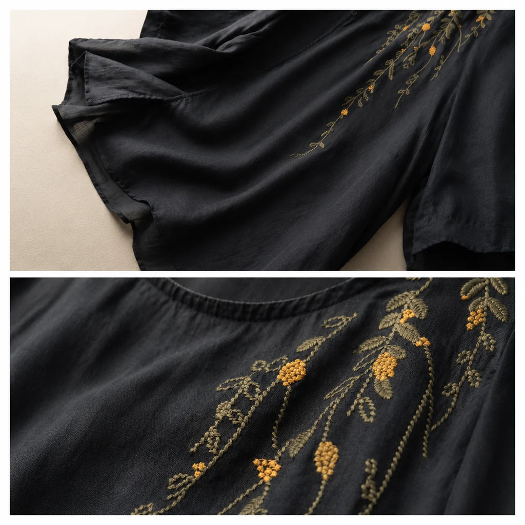 Women's Pure Cotton Embroidered Top