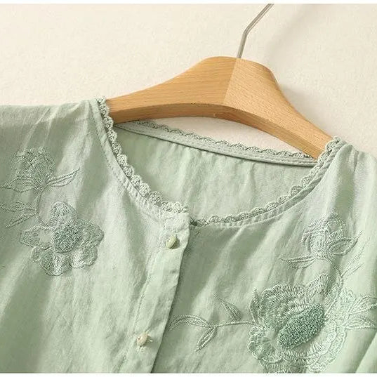Women's Premium Embroidered Cotton Shirt