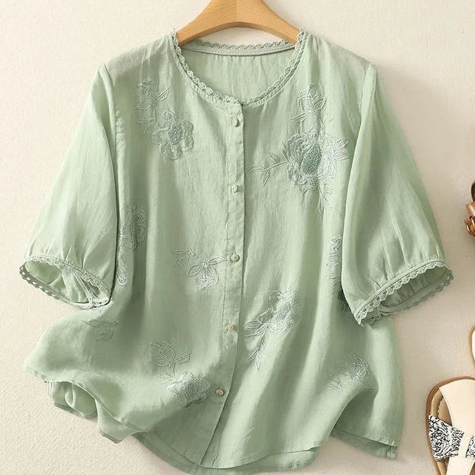Women's Premium Embroidered Cotton Shirt