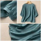 Women's Pure Cotton Embroidered Top
