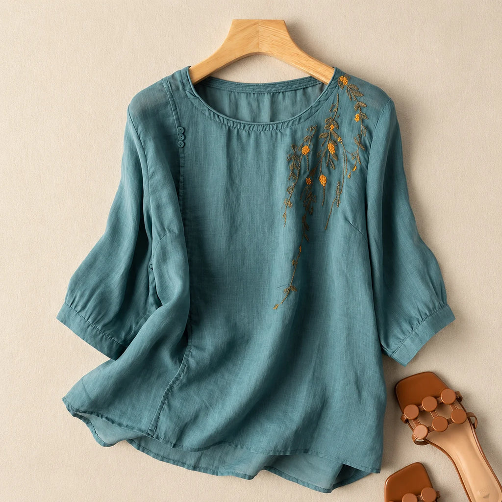 Women's Pure Cotton Embroidered Top