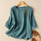 Women's Pure Cotton Embroidered Top