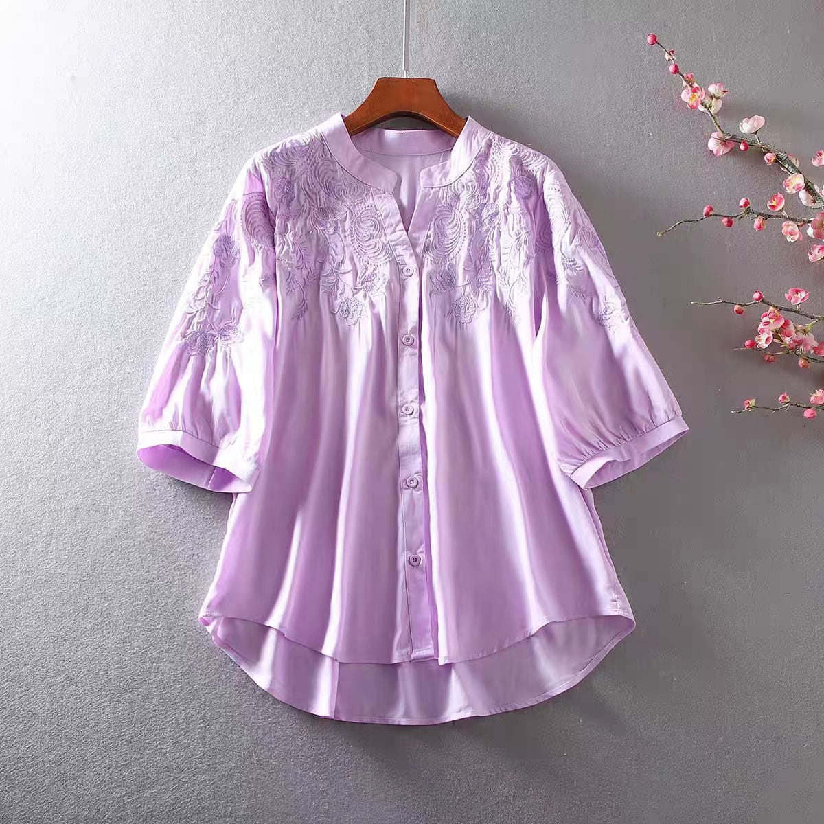 pure cotton Embroidered  Shirt Top