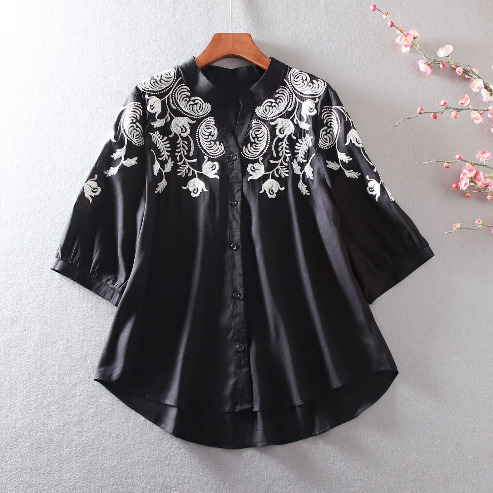 pure cotton Embroidered  Shirt Top