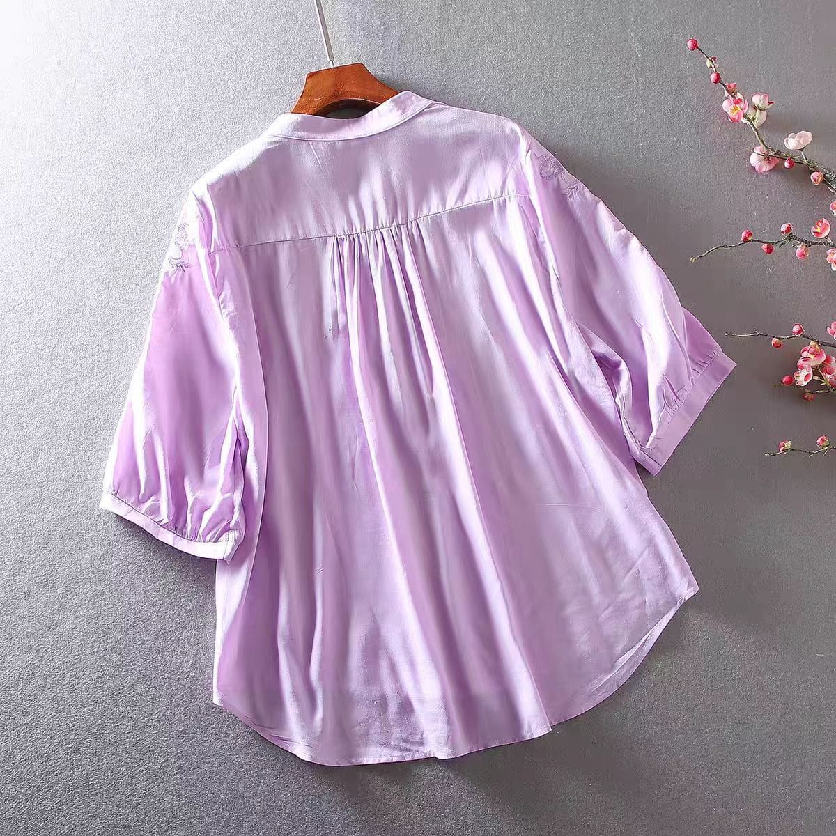 pure cotton Embroidered  Shirt Top