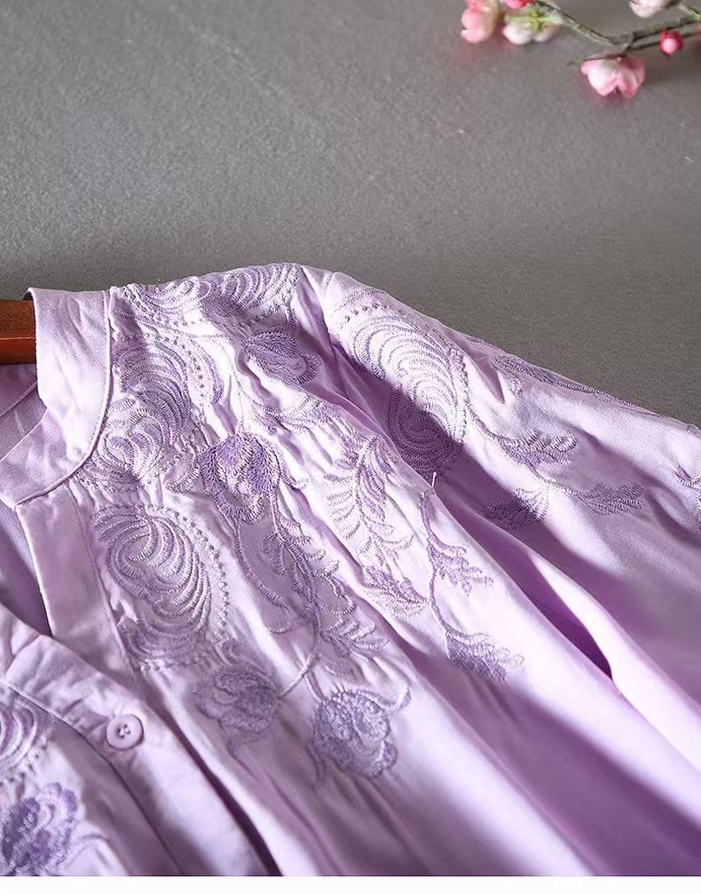 pure cotton Embroidered  Shirt Top