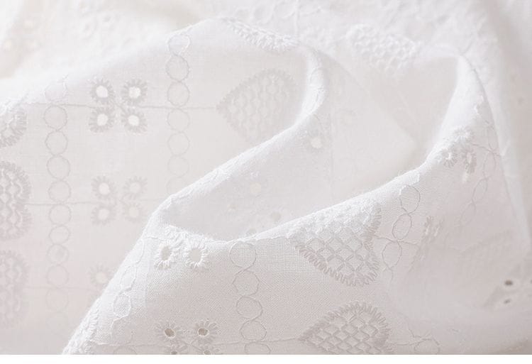Pure Cotton Heart Embroidery Top Shirt