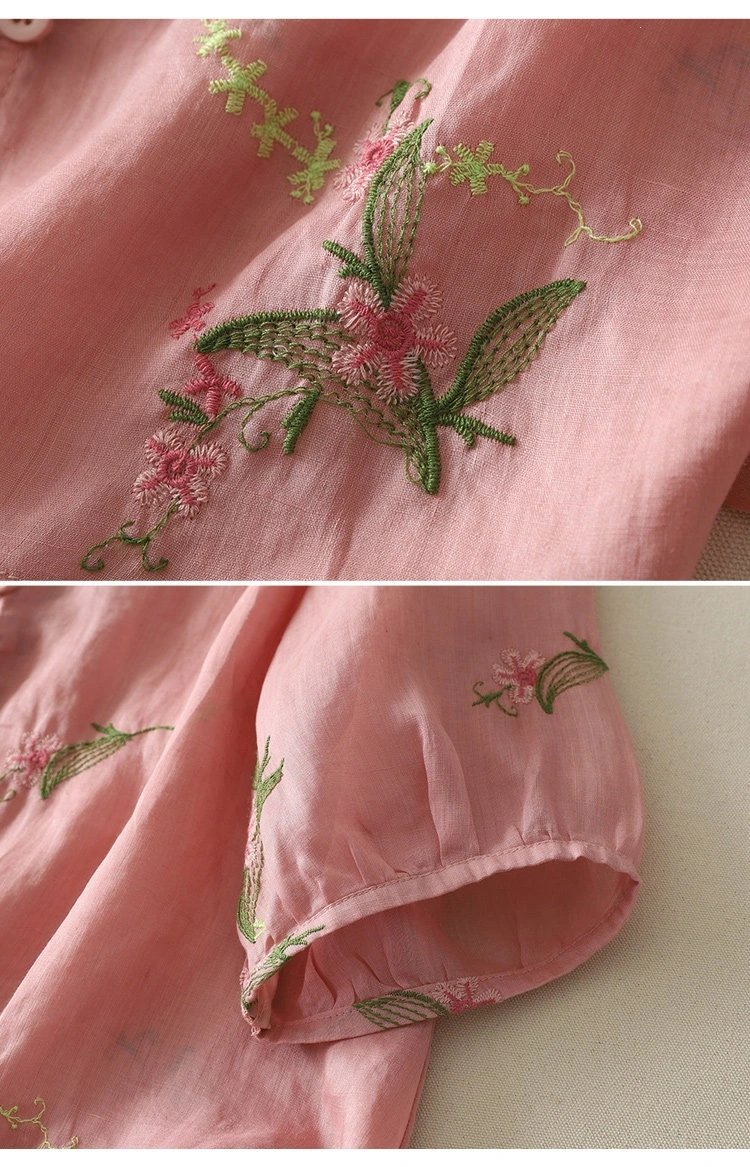 Pure Cotton Embroidered Shirt