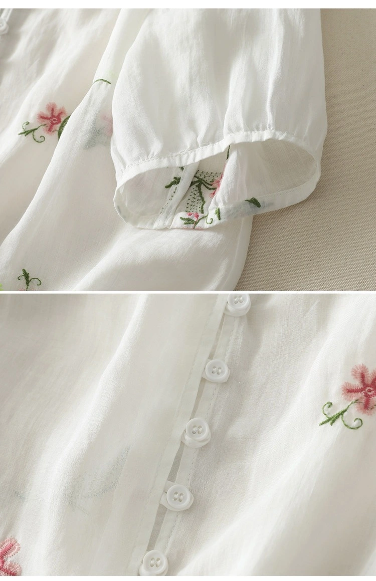 Pure Cotton Embroidered Shirt
