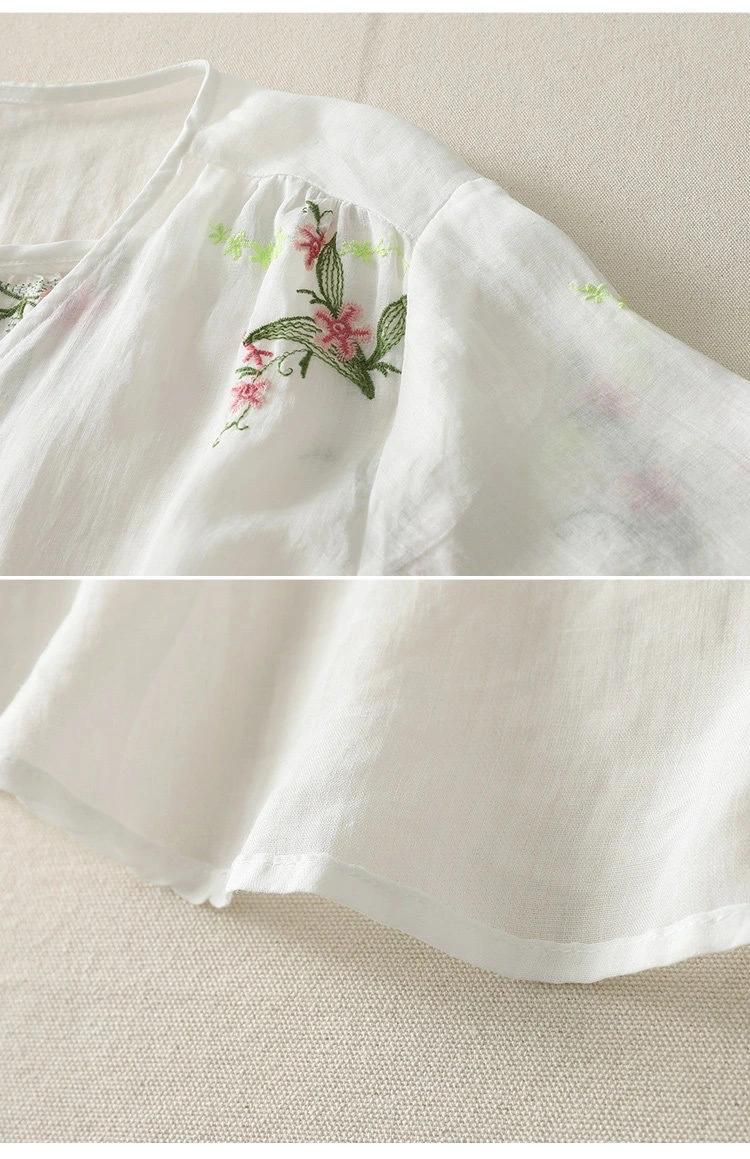 Pure Cotton Embroidered Shirt