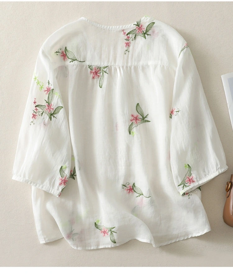 Pure Cotton Embroidered Shirt