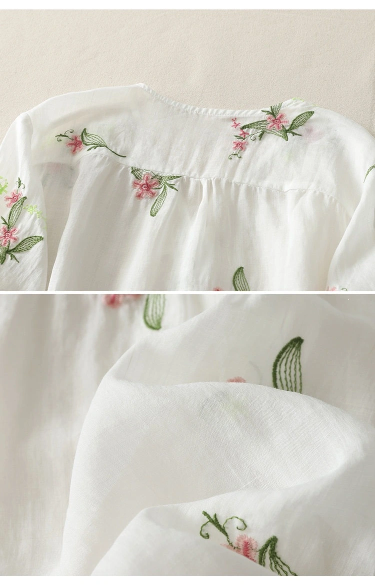 Pure Cotton Embroidered Shirt
