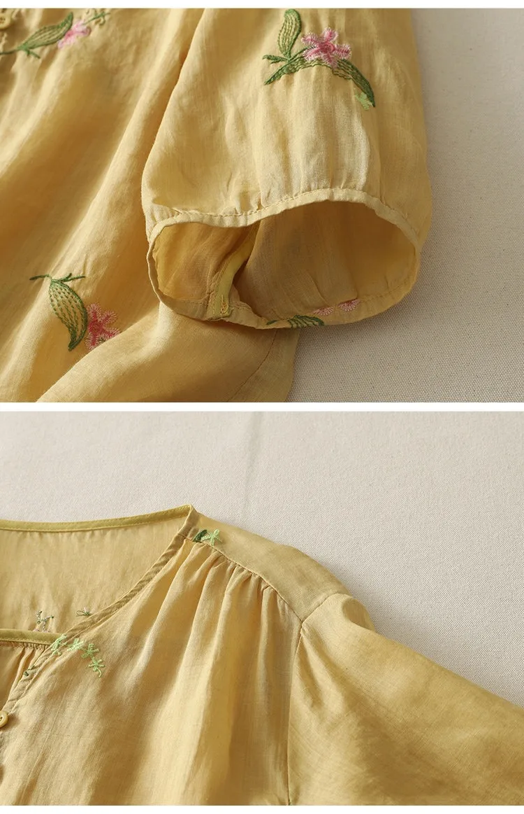 Pure Cotton Embroidered Shirt