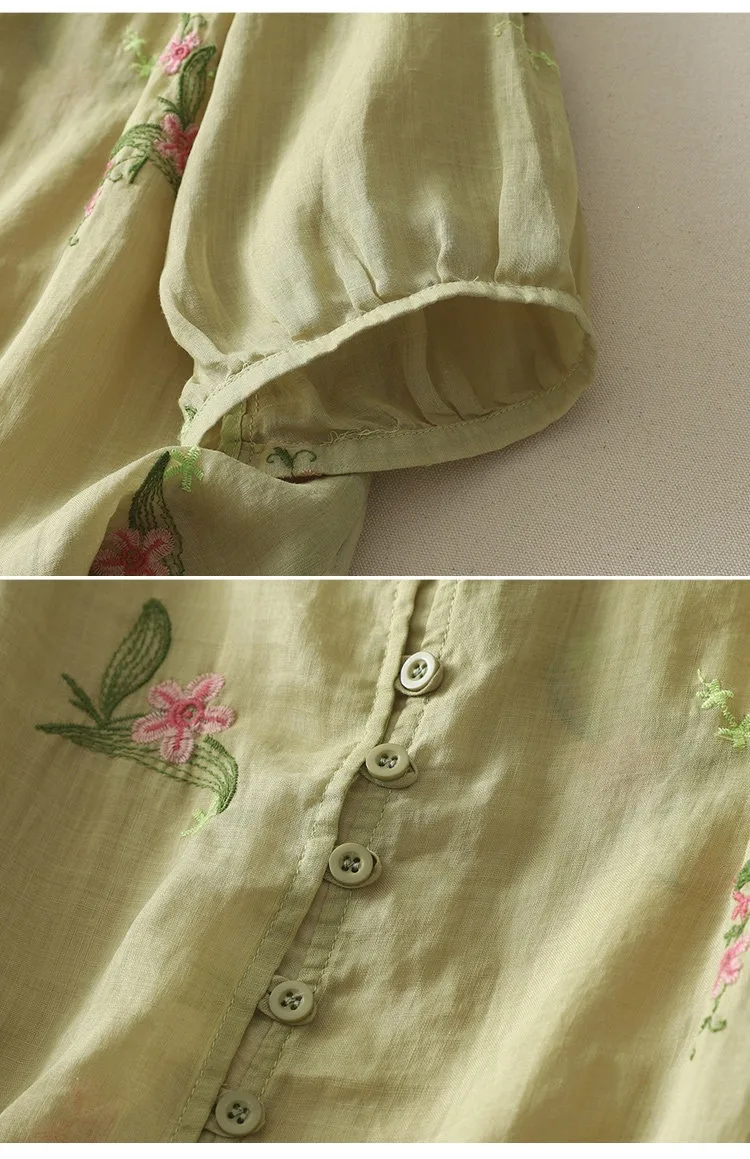 Pure Cotton Embroidered Shirt
