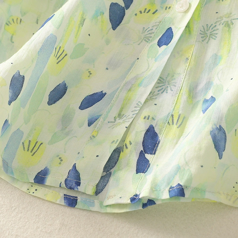 Pure Cotton Women’s Abstract Printed  Top - Summer Wear